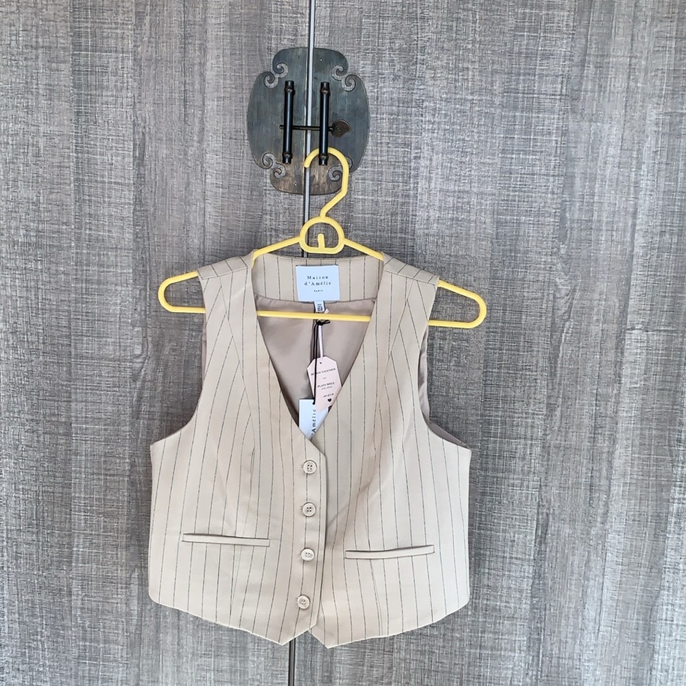 Maison D’ Amelie Stripped Waistcoat‎